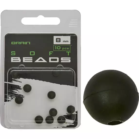 Намистина Brain Soft Beads 8mm (10 шт / уп) Green SGXA-CA01-8, фото 